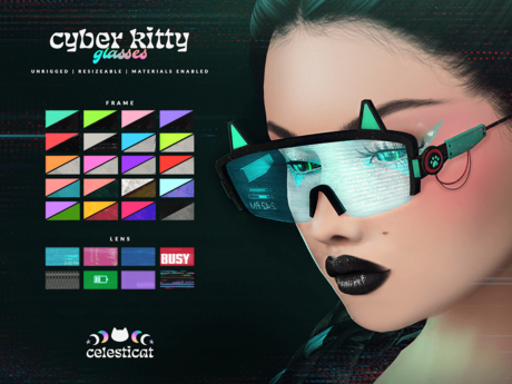 Second Life Marketplace - [Celesticat] Cyber Kitty Glasses